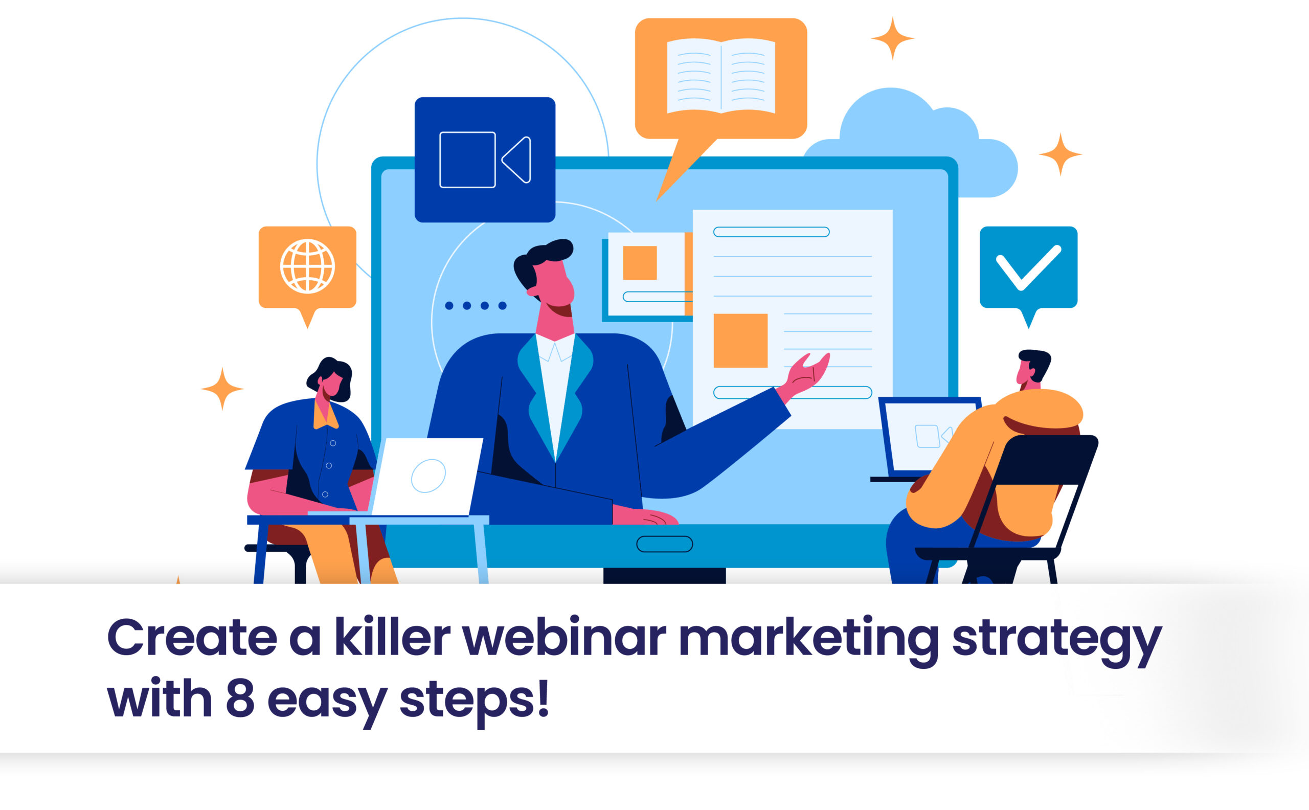 webinar marketing strategy with 8 easy steps